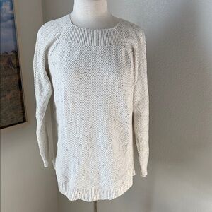 LOFT Speckled Cream Sweater